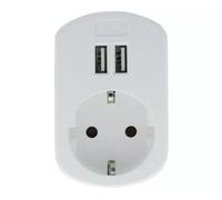 Fiche d'adaptation Q-Link USB - 230V Schuko & 2x USB (3,4A) | Compact, puissant, polyvalent