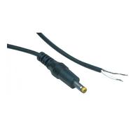 Fiche d'alimentation Mâle Noir Valueline PC-013 - Connecteur 1.7 mm mâle SONY. Longueur: 4.0 mm