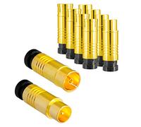 Fiche d'antenne Fiche 5X et prise 5X pour TV câblée Radio DVB-C / T2 Antennes TV Fiche de compression CEI (mâle + femelle) pour câble d'antenne coaxiale BK Systems HQ 4K UHD