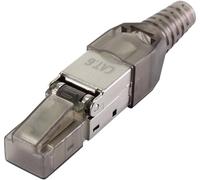 Fiche de confection du champ Renkforce CAT6 Renkforce RF-4538314 mâle, droit noir (transparent) 1 pc(s)