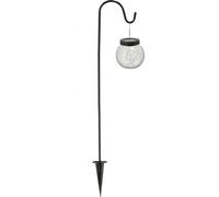 Fiche de jardin avec boule solaire - hauteur env. 70 cm - Crackle Light lumière d'allée