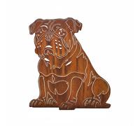 Fiche de jardin en rouille noble American Bulldog chien décoration métal rési...