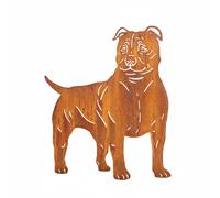 Fiche de jardin en rouille noble American Staffordshire Terrier chien métal 4...