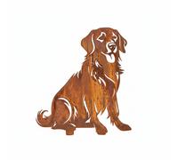 Fiche de jardin en rouille noble Golden Retriever chien décoration métal roui...