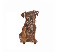 Fiche de jardin en rouille noble Jack Russell Terrier chien décoration métal ...