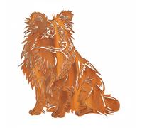 Fiche de jardin en rouille noble Shetland Sheepdog chien décoration métal rés...