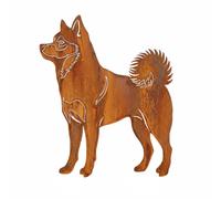 Fiche de jardin en rouille noble Shiba Inu décoration pour chien métal rouill...