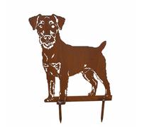Fiche de jardin en rouille noble terrier de chasse allemand chien métal résis...