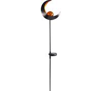 Fiche de jardin solaire en métal 95cm LED Boule de verre Décoration de jardin Lune Goutte Flamme TOP, Forme:Lune