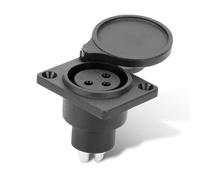 Fiche de panneau de châssis femelle XLR 5Pcs prise saillie xlr femelle prise Jack femelle étanche , avec coque en ABS , contacts de corps en métal naturel , sur Connettori