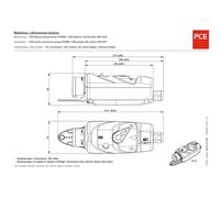 PCE Fiche de protection moteur CEE 16 A 5 pôles 400 V – 54015063 rouge/gris 1 pc(s)