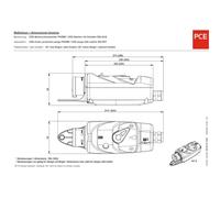 Fiche de protection moteur CEE 16 A 5 pôles PCE 54015063 400 V rouge, gris 1 pc(s)