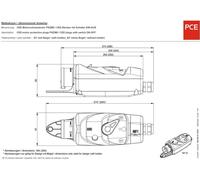 Fiche de protection moteur CEE 16 A 5 pôles PCE 54015063 400 V rouge, gris 1 pc(s)