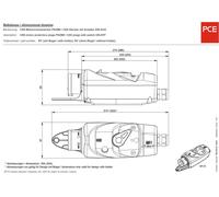 Fiche de protection moteur CEE 16 A 5 pôles PCE 54015100 400 V rouge, gris 1 pc(s)