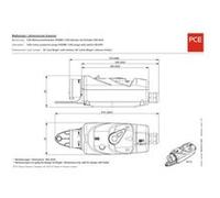 Fiche de protection moteur CEE 16 A 5 pôles PCE PC Electric 54015063 400 V rouge, gris G