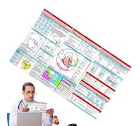 Fiche De Référence ECG De Poche, Guide ECG Double Face À Trois Volets, Fiches D'analyse Du Rythme KG Pour Infirmières, Guide D'interprétation Rapide, Accessoires Pour Infirmières En Milieu De Travail