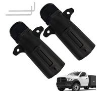Fiche De Remorque 7 Broches,2 Pièces Connecteur d'Attelage Étanche 7 Broches | Adaptateur détachable pour camion, bateau, feux de freinage, clignotants, construction et