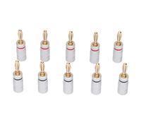 Fiche de verrouillage à vis pour câble d'enceinte, connecteur isolé avec embout plaqué or, fiches bananes pour audio haute définition,