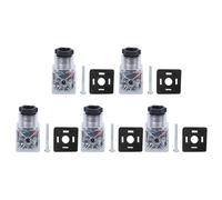 Fiche d'indicateur 5 pièces prise de bobine de solénoïde transparente pratique DC 24V 10A électrovanne hydraulique Mini taille étanche pour électrovanne industrielle
