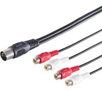 Fiche diode 5 pôles -> 4 RCA mâle/femelle 0,20m