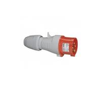 Fiche Droite Mâle 16 Ampères 3P+T Ip44 Rouge - 555128