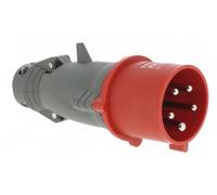 Fiche mobile droite Hypra 32A - 3P+N+T - 380V~ à 415V~ - plastique - IP44
