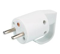 Fiche électrique - Avec anneau - Dhome - 2P+T - 16 A - Mâle - Blanc