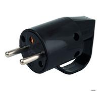 Fiche électrique - Avec anneau - Dhome - 2P+T - 16 A - Mâle - Noir