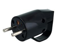 Fiche électrique - Avec anneau - Dhome - 2P+T - 16 A - Mâle - Noir