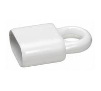 Legrand – Fiche plate femelle sans terre plastique avec anneau d'extraction – blanc