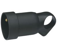 Legrand - Fiche femelle avec terre plastique - avec anneau - noir