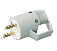 L'Ebenoïd - Fiche mâle 2P+T 16A IP40 à anneau - Gris - Lébénoïd