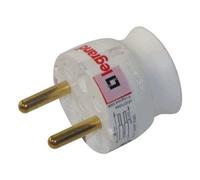 Legrand - Fiche extra-plate mâle sans terre - 16A - sortie latérale - blanc