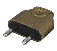 FICHE MALE 2P 6A DROITE A COIFFE OR - DEBFLEX - 713030
