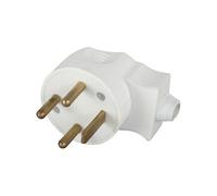 Fiche électrique mâle 3 pôles + terre, 20.0 A, DEBFLEX Blanc G