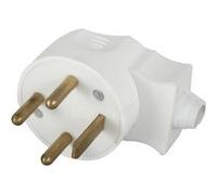 Debflex Fiche mâle électrique 3P+T 20 A blanc