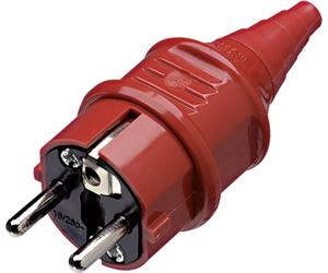 Fiche électrique mâle avec terre MENNEKES 10839 plastique 230 V rouge IP44