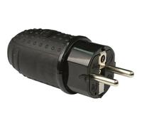 Fiche électrique mâle étanche ZENITECH IP44 16A 2P+T - Noir