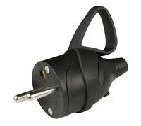Zenitech - Fiche mâle anneau -16A 2P+T - Noir Neutre G