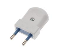 Fiche électrique plate blanche mâle - 250Vac, 10A, IP20 | Trouvez la connectique électrique idéale