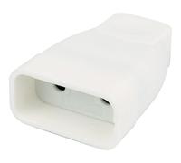 Fiche électrique - Plate - Dhome - 2P - 6 A - Femelle - Blanc