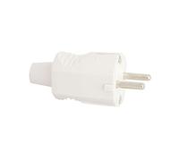 Fiche en caoutchouc 10/16 A blanche - Connexion sûre et résistante pour un usage domestique et professionnel dans diverses applications électriques.