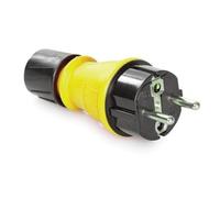 Fiche extérieure - Perel - Schuko - Mâle - 250V - IP54 - Noir