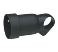 Fiche électrique GENERIQUE Fiche Femelle 16A 2P+T En Plastique Avec Anneau Extraction Noir