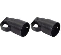 FICHE FEMELLE 16A + TERRE A ANNEAU NOIRE (Lot de 2)