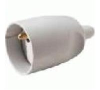 Fiche femelle 2P+T 16 ampères sortie câble droite ouverture à coiffe DEBFLEX Blanc - 713710