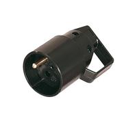 - Fiche femelle 2P+T 16A IP40 anneau + eclipse - Noir - Lébénoïd