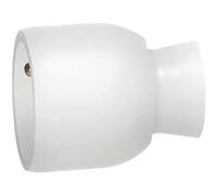 Fiche femelle à sortie droite - 2 phases + terre - blanc