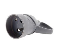 Fiche femelle anneau 1 prise 16A 2P+T - gris - Zenitech
