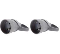 Fiche femelle anneau 16A 2P+T - gris - Zenitech (Lot de 2)